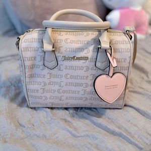 Juicy couture cream gothic logo bag NEW
